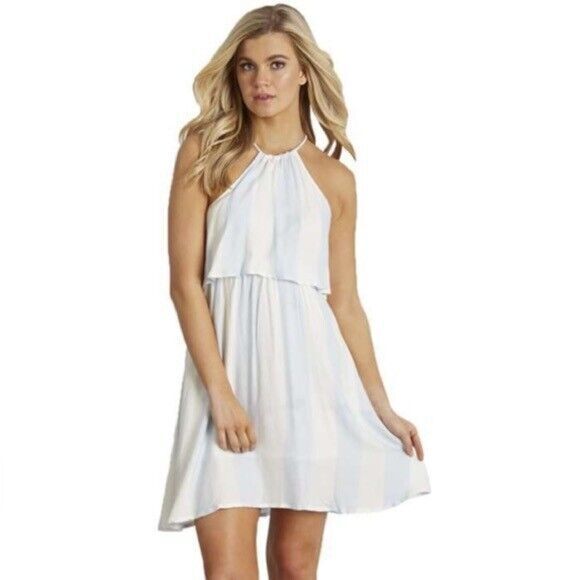 Lauren James Size XS Nassau Stripe Dress in Hydrangea Stripe NWT - Picture 1 of 13